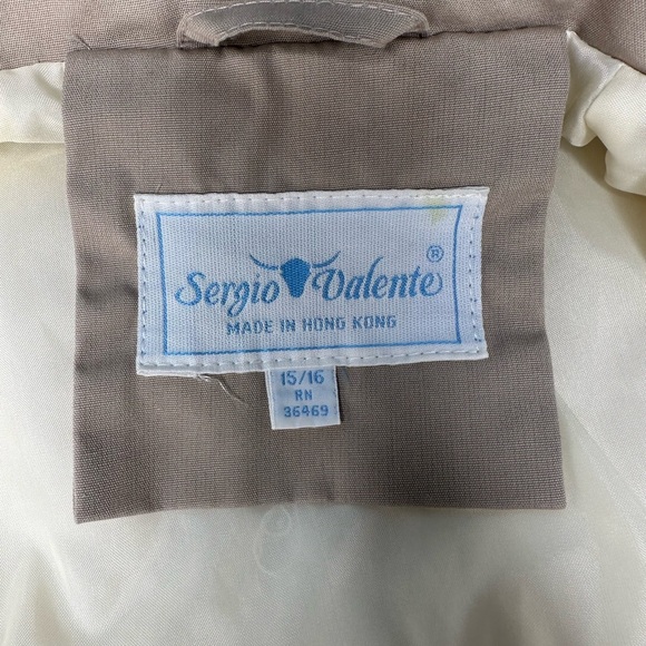 Vintage Sergio‎ Valente Ivory Zip Jacket L 15/16 – Shoulder Pads 80s - Picture 10 of 12